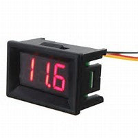 RED 3 WIRE DIGITAL VOLTMETER DC 0-30V