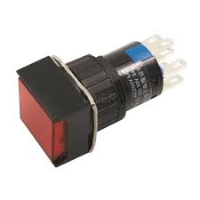 PUSH BUTTON MOMENTARY RED 16mm