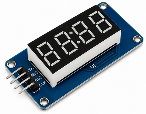 TM1637 4-Digit Red LED Display Module