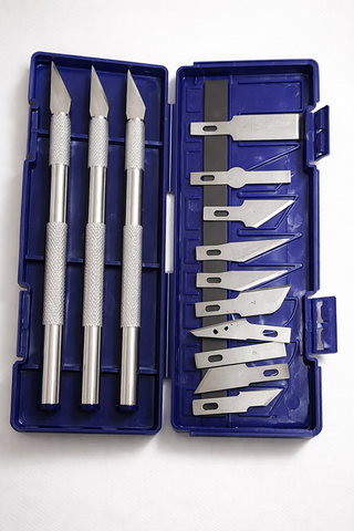 Hobby knife and blades set 3pc