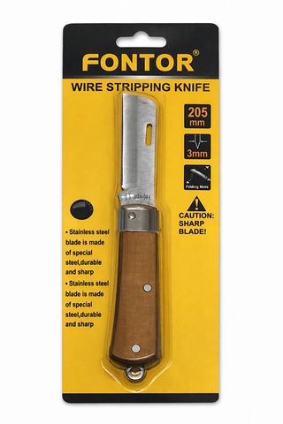 Wire stripping knife