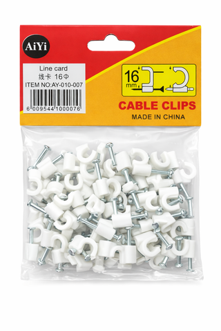 Cable clips 16mm 100pcs