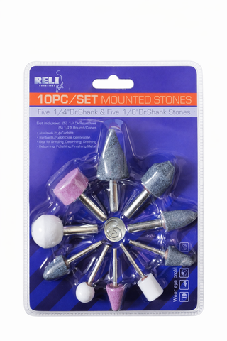 10 Piece Mounted Grinding Stone Set