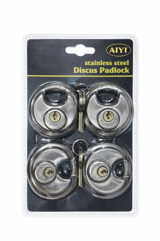 Stainless Discus Padlock 60mm 4 Pack