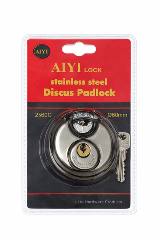 Stainless Discus Padlock 60mm