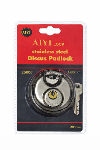 Stainless Discus Padlock 80mm