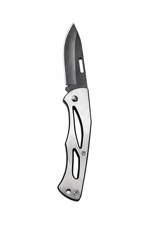 Pocket knife silver long slot