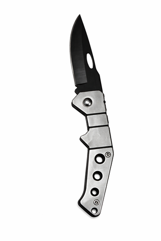 Pocket knife stainless handle with holes