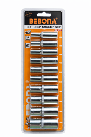 1/4 Inch Deep Socket Set (10 Piece)