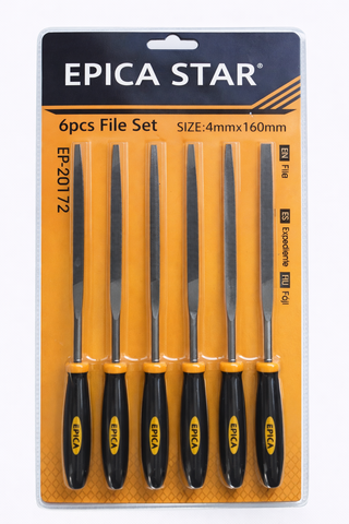 6-Piece File Set 4mm x 160mm