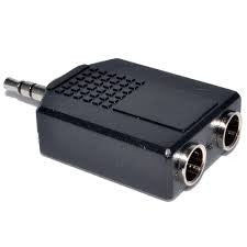 AUDIO ADAPTER 3.5mm STEREO JACK - 2X6.3mm STEREO SOCKET