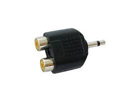 AUDIO ADAPTER 3.5mm MONO JACK - 2X RCA SOCKET