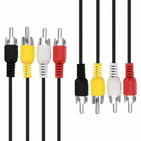 4 RCA MALE to 4 RCA MALE x 5 Meters