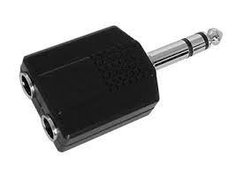 AUDIO ADAPTER 6.3mm STEREO JACK - 2X6.3mm STEREO SOCKET