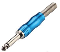 6.3MM MONO JACK PLUG - METALIC BLUE