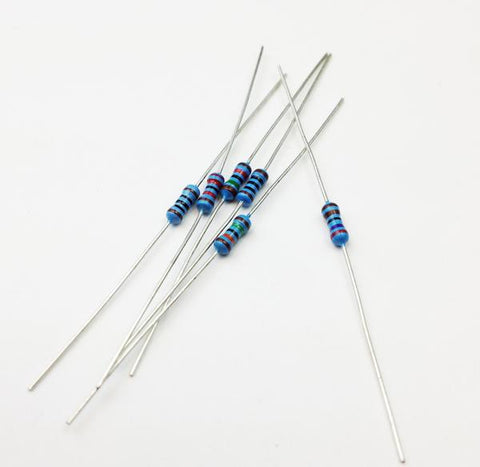 1/4 WATT METAL FILM 1%  RESISTOR (1 Ohm - 910 Ohm )