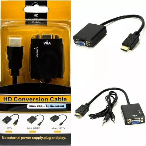 HD CONVERSION CABLE VGA AND AUDIO OUT