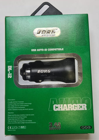 ORG DUAL USB CAR CHARGER 2.4A DL-12