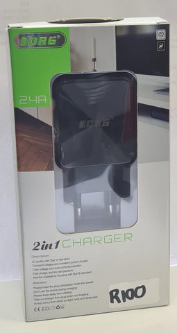 ORG-10MR66A 2 WAY USB PHONE CHARGER