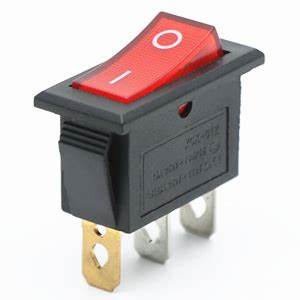 ROCKER SWITCH SPST ON-OFF  220V 11X30mm ILLUMINATED