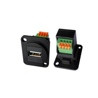 USB PANEL MOUNT CONNECTOR WITH QUICK PRESS RELEASE | RSE Electronics