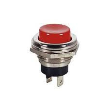 PUSH BUTTON N/O MOMENTARY ROUND METAL