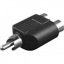 AUDIO ADAPTER RCA PLUG - 2X RCA SOCKETS