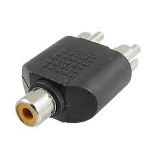 AUDIO ADAPTER RCA SOCKET - 2X RCA PLUGS