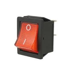 ROCKER 4 PINS ON-OFF RED LIGHT 220VAC