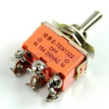 TOGGLE LARGE DPDT ON-OFF-ON SWITCH SCREW TERM INDC PLATE
