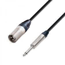 XLR 3P MALE TO 6.3MM MONO JACK MICROPHONE CABLE